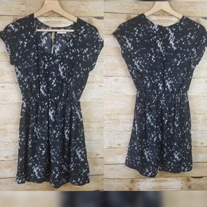 Silence and Noise Dress Small Black White Mini